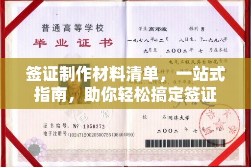 咸丰签证制作材料清单，一站式指南，助你轻松搞定签证