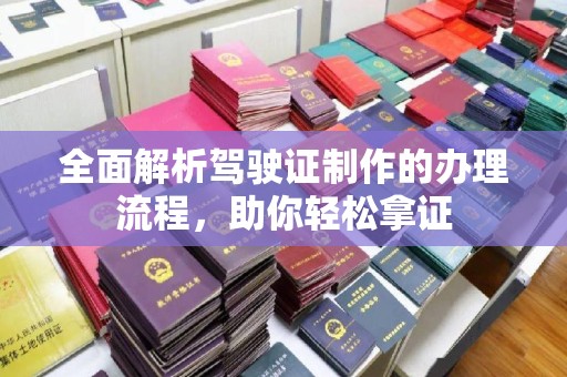 咸丰全面解析驾驶证制作的办理流程，助你轻松拿证