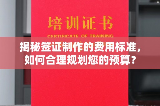 咸丰揭秘签证制作的费用标准，如何合理规划您的预算？